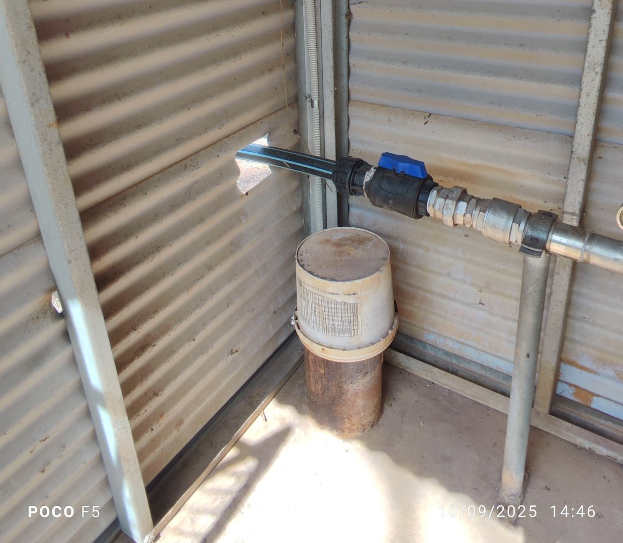 Legacy bore RN31076 inside green shed (not in use)
