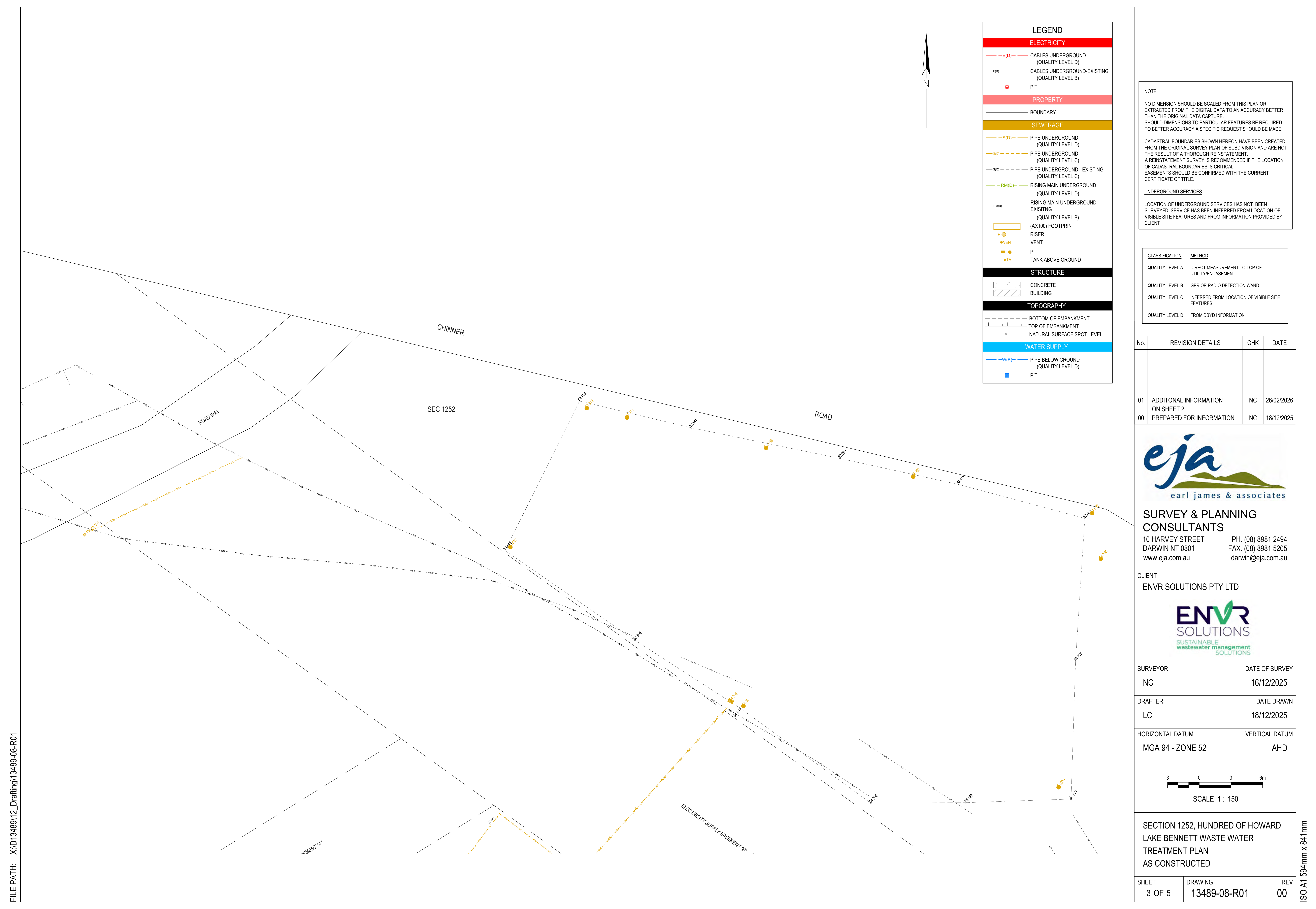 LAA Area 1 — as-constructed layout (Sheet 3)