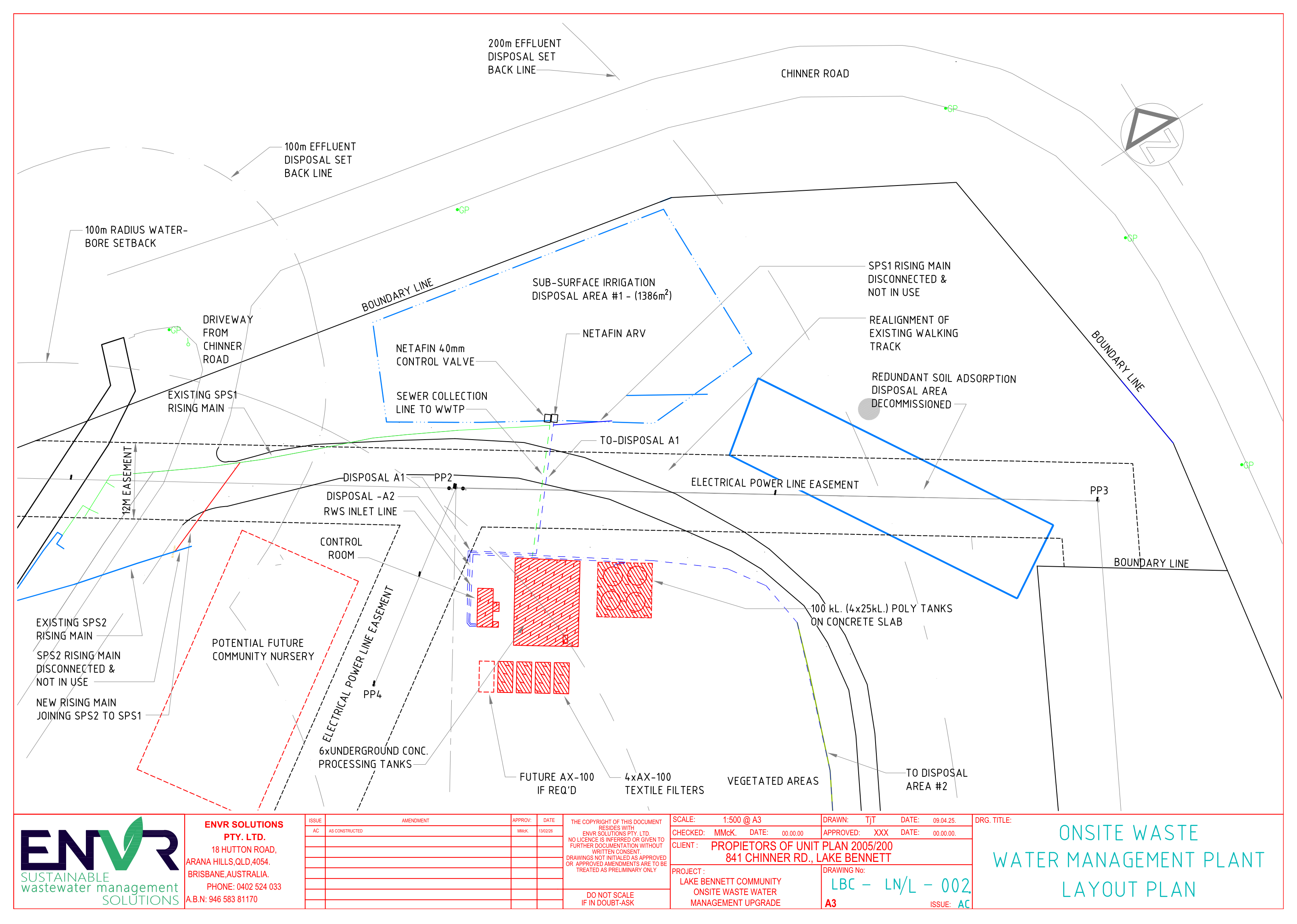 WWTP plant layout diagram