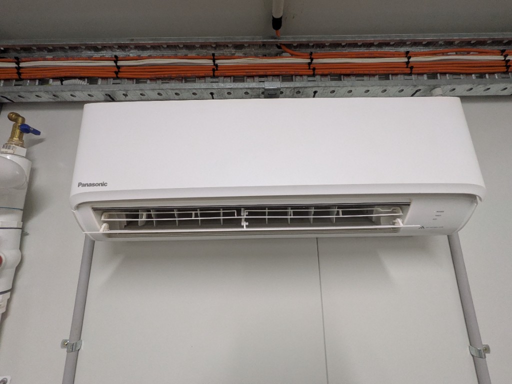 Panasonic indoor air-conditioning unit in the WWTP control room
